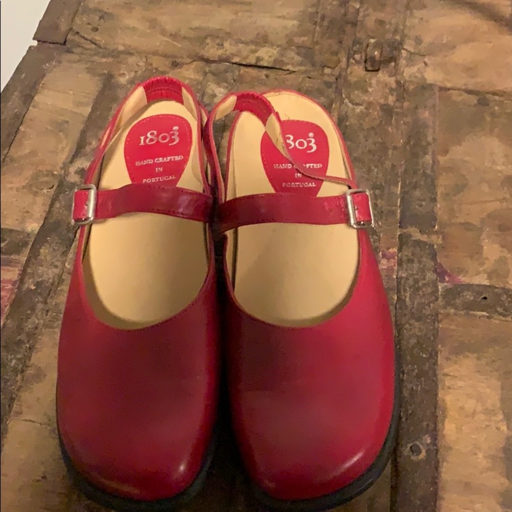 Red Mary Janes